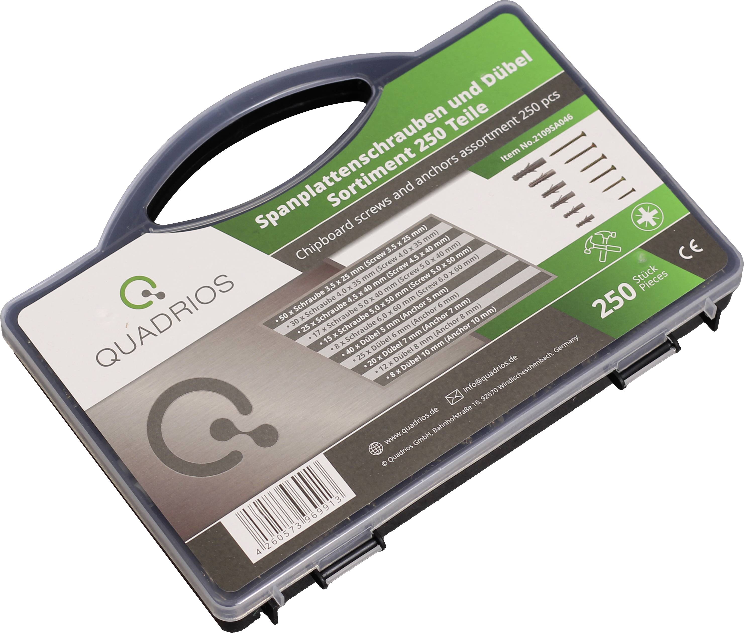Quadrios 2109SA046 2109SA046 Spanplattenschrauben-Sortiment 250St.
