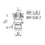 Wiska 10063132 Kabelverschraubung schlagfest, mit Zugentlastung, mit Dichtung M16 Messing (vernicke