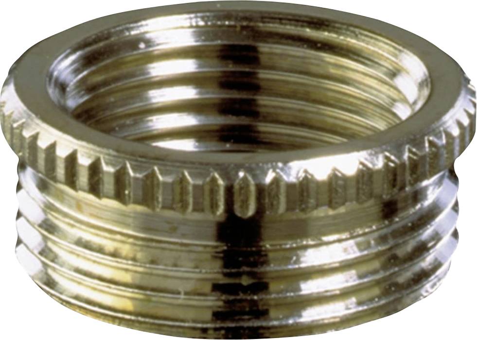 Ein messingfarbener Doppelnippel aus Metall mit Außengewinde auf beiden Seiten, verwendet zur sicheren Verbindung von Rohren.