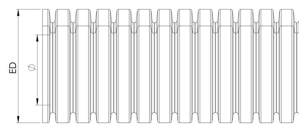 Wiska 10107131 BCA-29-D-BG Wellrohr Grau 26.6mm 25m