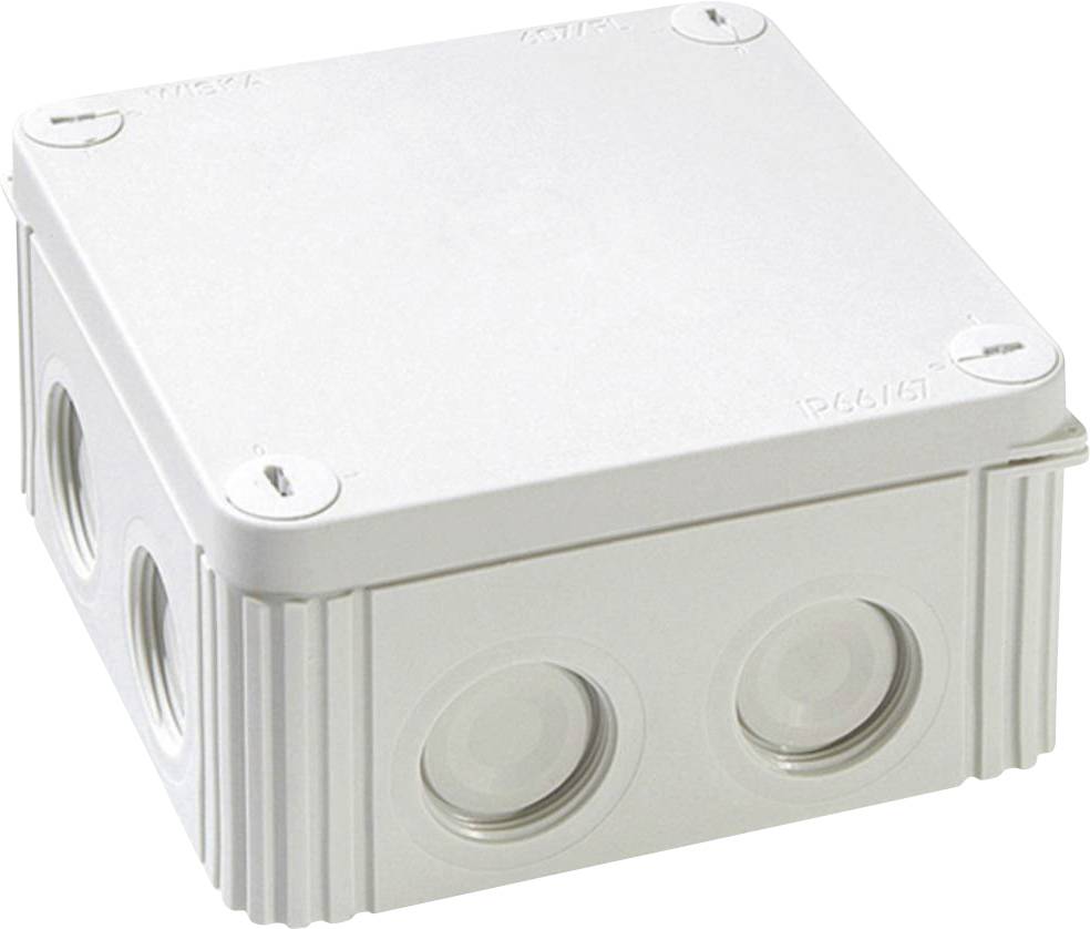 Wiska 10060567 Abzweigkasten (L x B x H) 110 x 110 x 66 mm Grau IP66/IP67 3 St.