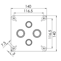 Wiska 10062219 Abzweigkasten (L x B x H) 140 x 140 x 72mm Grau IP67 2St. Wiska 10062219 Abzweigkasten (L x B x H) 140 x 140 x 72mm Grau IP67 2St.
