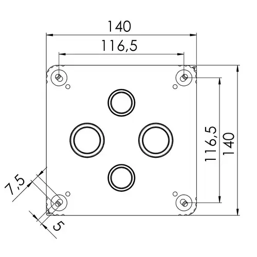 Wiska 10062219 Abzweigkasten (L x B x H) 140 x 140 x 72mm Grau IP67 2St. Wiska 10062219 Abzweigkasten (L x B x H) 140 x 140 x 72mm Grau IP67 2St.
