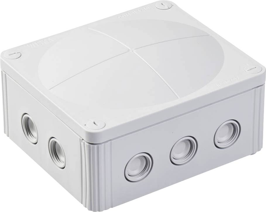 Wiska 10101784 Abzweigkasten (L x B x H) 160 x 140 x 81mm Grau IP66/IP67 2St.