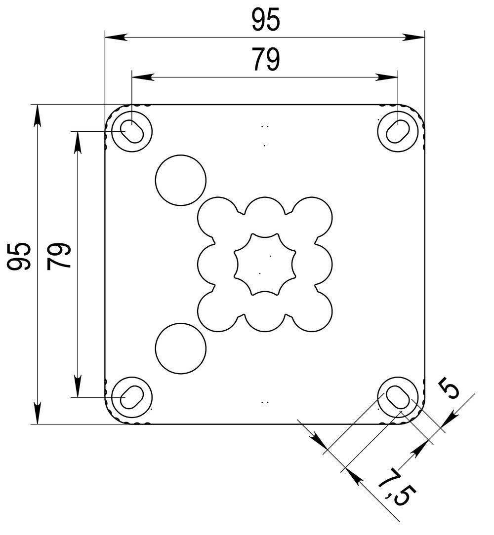 Wiska 10106840 Abzweigkasten (L x B x H) 95 x 95 x 60mm Rot IP66/IP67 5St.