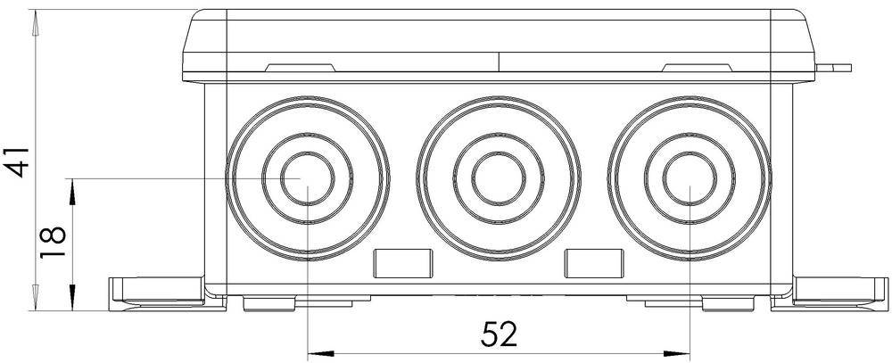 Wiska 10110195 Abzweigkasten (L x B x H) 86 x 44 x 41mm Grau IP55 10St.