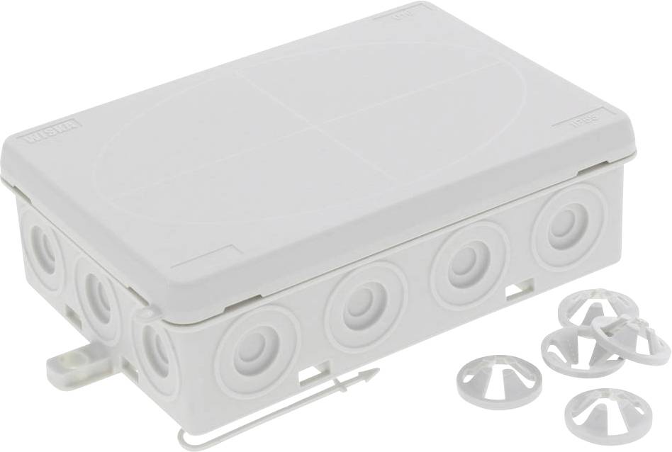 Wiska 10110197 Abzweigkasten (L x B x H) 125 x 86 x 41 mm Grau IP55 10 St.