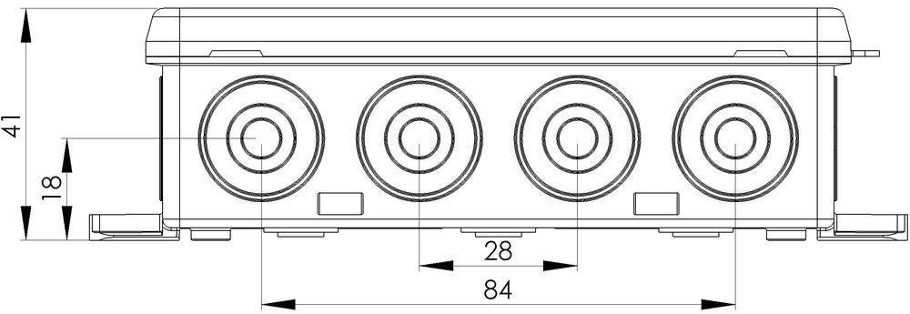 Wiska 10110197 Abzweigkasten (L x B x H) 125 x 86 x 41mm Grau IP55 10St.