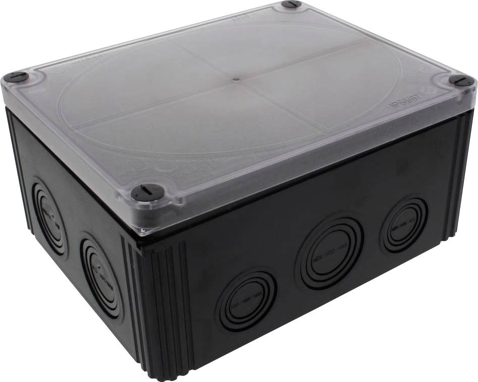 Wiska 10110741 Abzweigkasten (L x B x H) 200 x 160 x 94mm Schwarz IP66/IP67 1St.