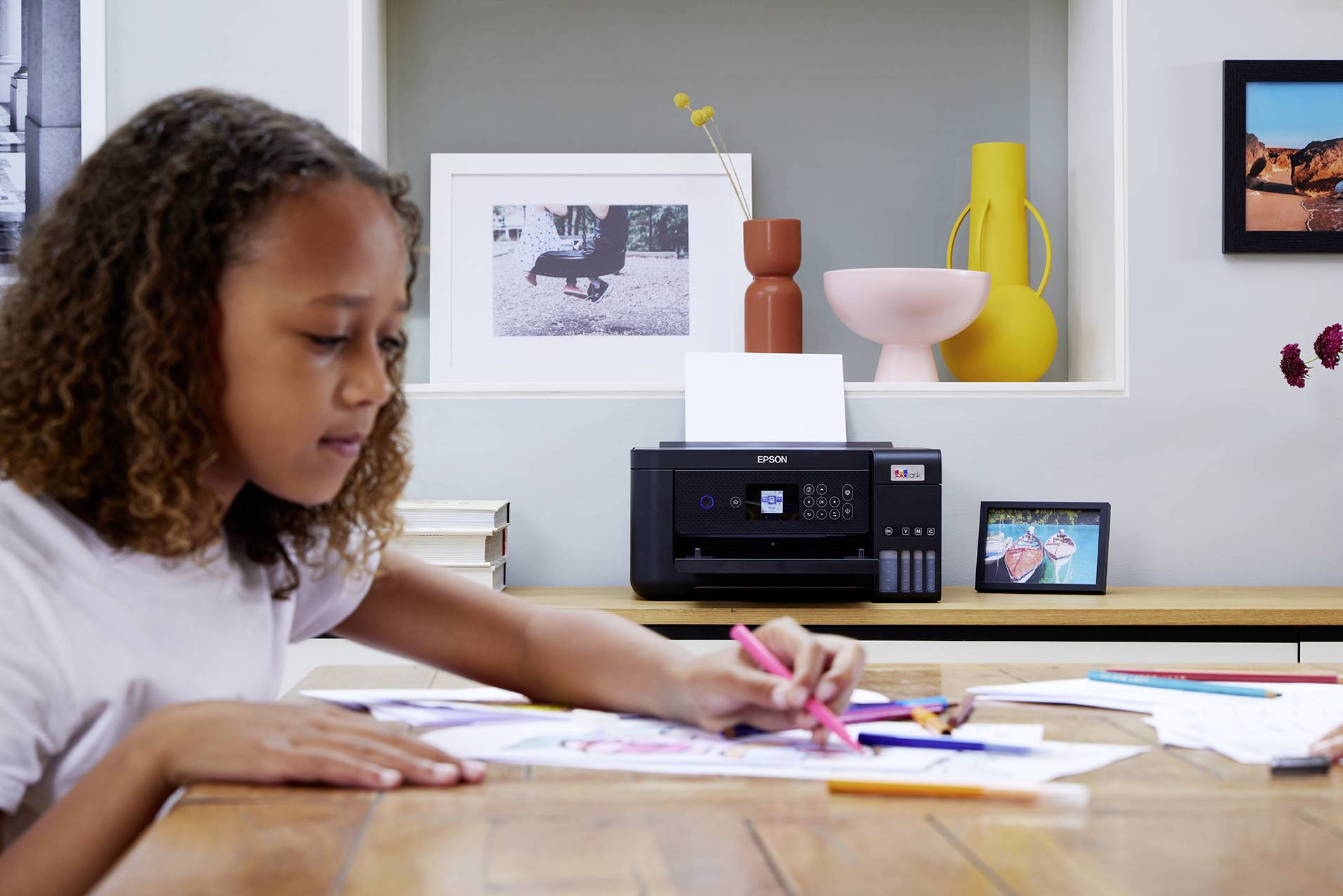 Epson ET-2850 Multifunktionsdrucker A4 Drucker, Scanner, Kopierer Duplex, Tintentank-System, USB, WLAN Schwarz