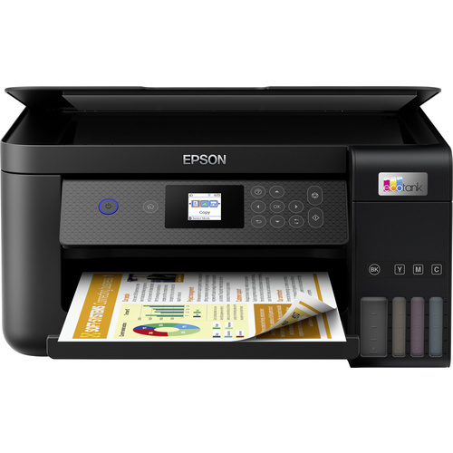 Epson ET-2850 Multifunktionsdrucker A4 Drucker, Scanner, Kopierer Duplex, Tintentank-System, USB, WLAN Schwarz