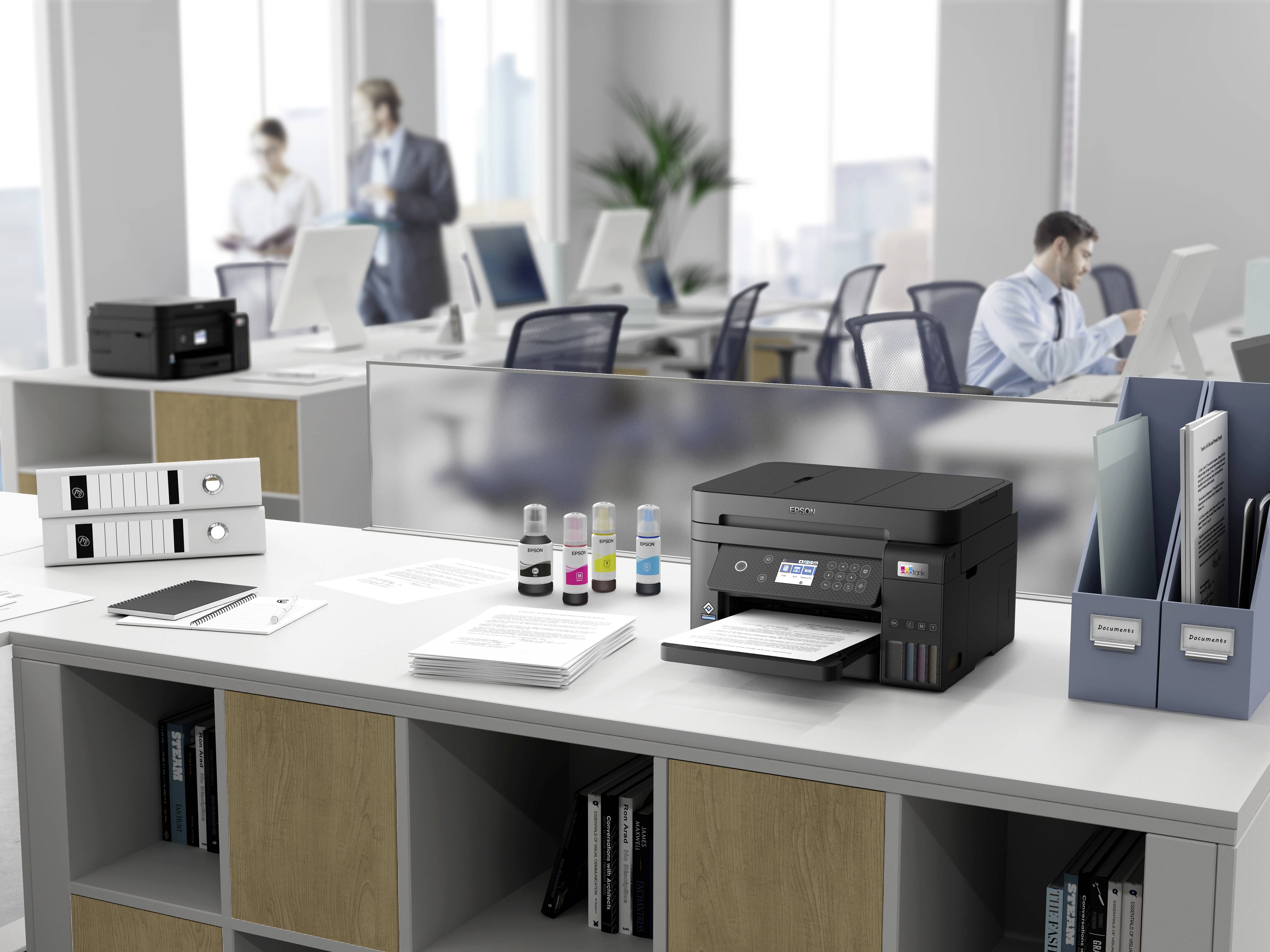 Epson EcoTank ET-3850 Multifunktionsdrucker A4 Drucker, Scanner, Kopierer ADF, USB, WLAN, Tintentank-System, Duplex, LAN;Schwarz