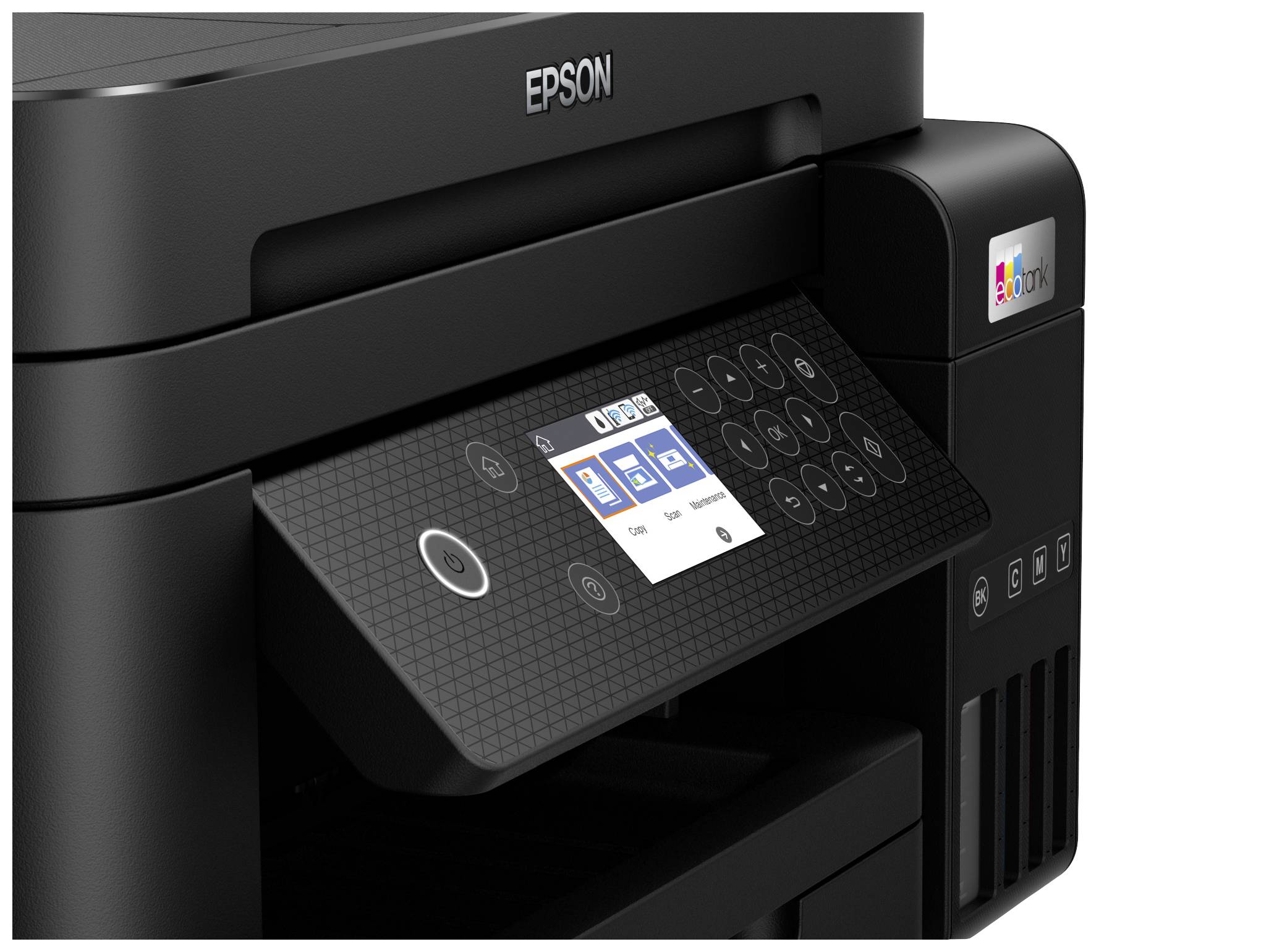 Epson EcoTank ET-3850 Multifunktionsdrucker A4 Drucker, Scanner, Kopierer ADF, USB, WLAN, Tintentank-System, Duplex, LAN;Schwarz