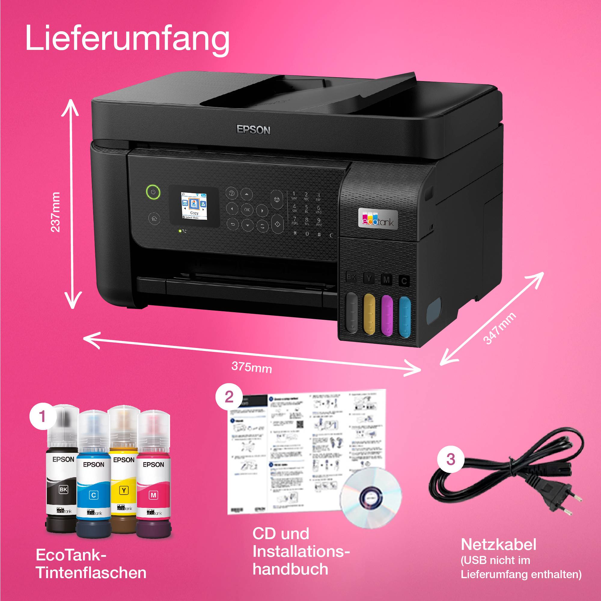EcoTank ET-4800 - Multifunction Printer - Colour - Ink Jet - Refillabler - A4