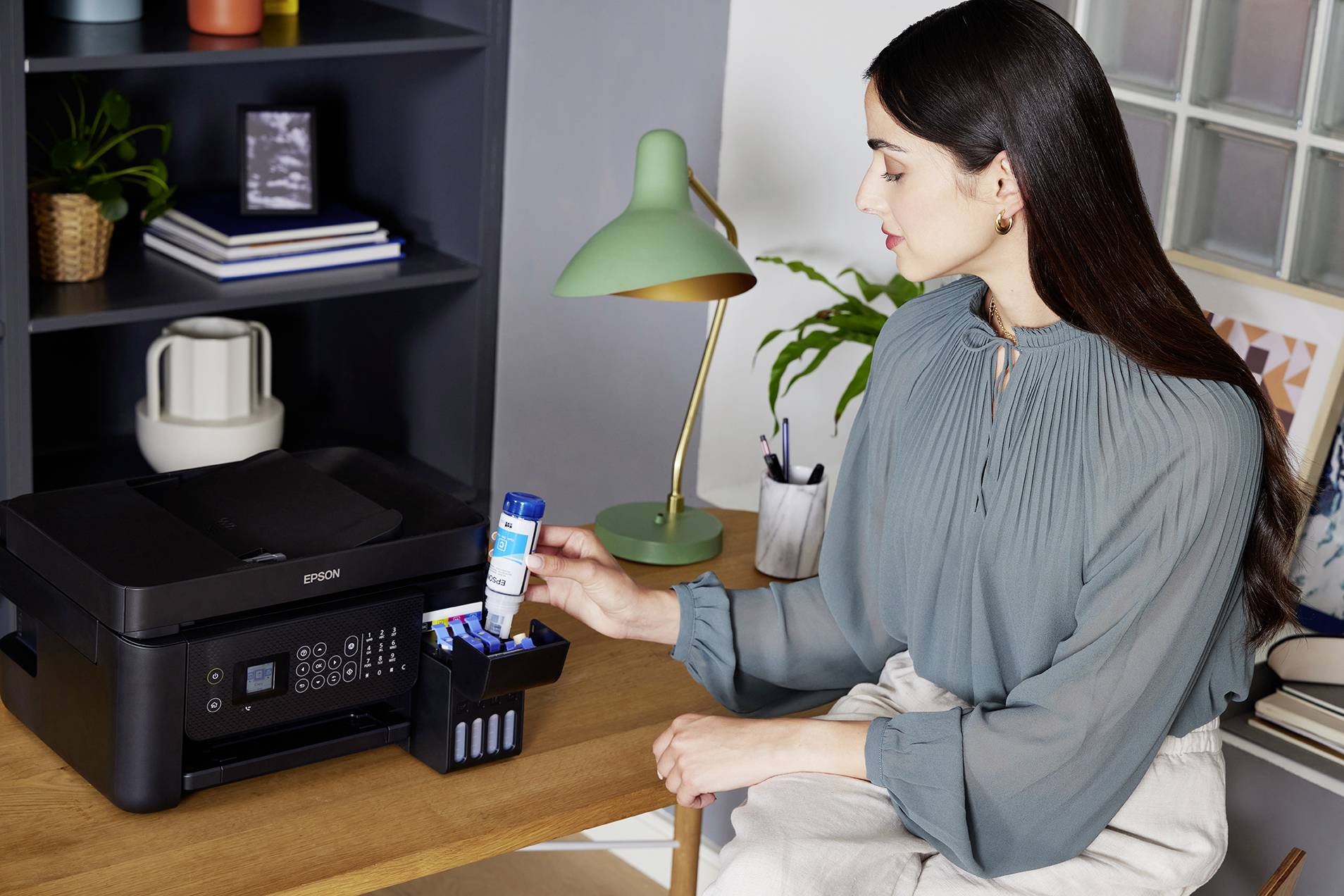 Epson EcoTank ET-4800 Multifunktionsdrucker A4 Drucker, Scanner, Kopierer, Fax ADF, Duplex, LAN, USB, WLAN, Tintentank-System;Schwarz