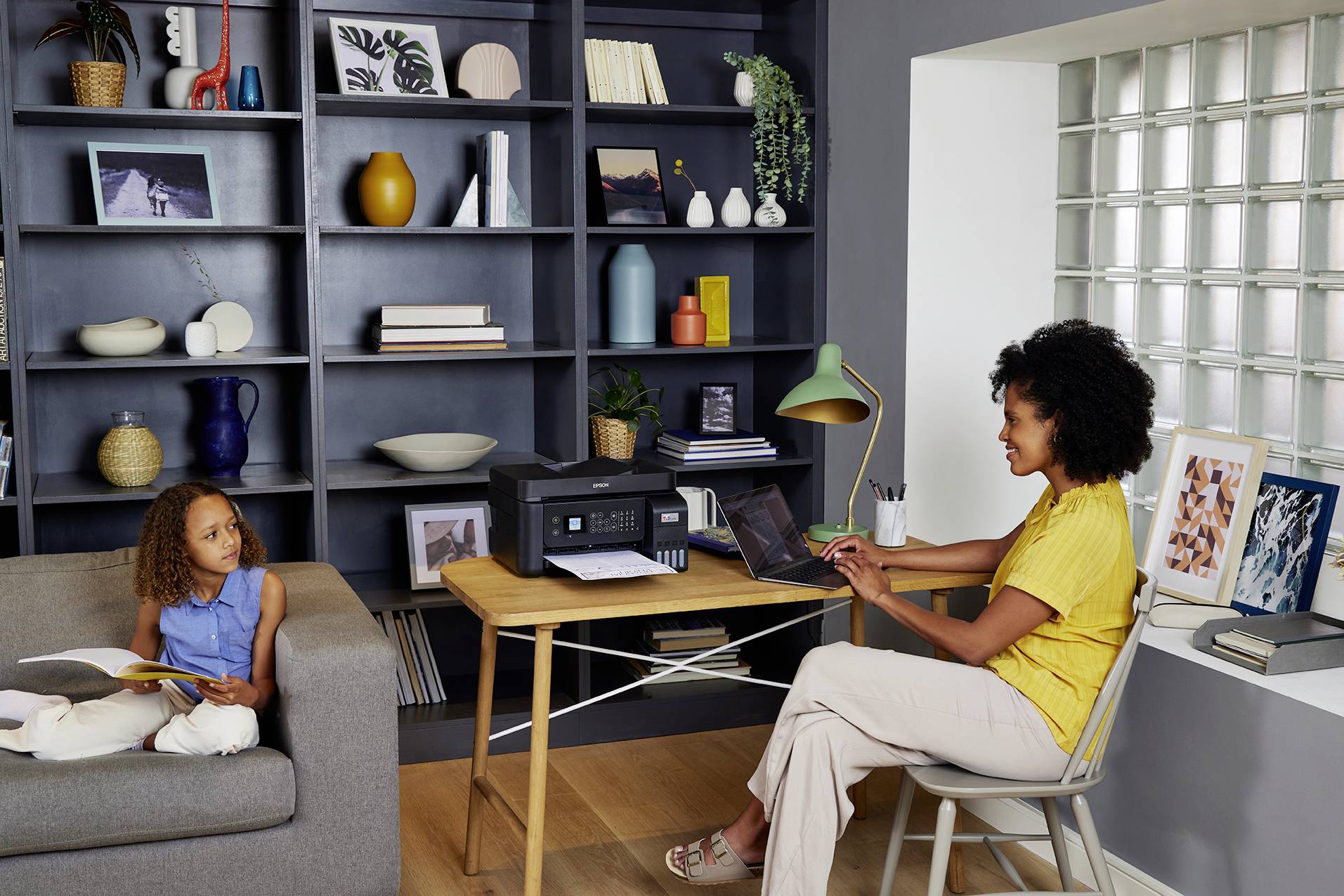 Epson EcoTank ET-4800 Multifunktionsdrucker A4 Drucker, Scanner, Kopierer, Fax ADF, Duplex, LAN, USB, WLAN, Tintentank-System;Schwarz