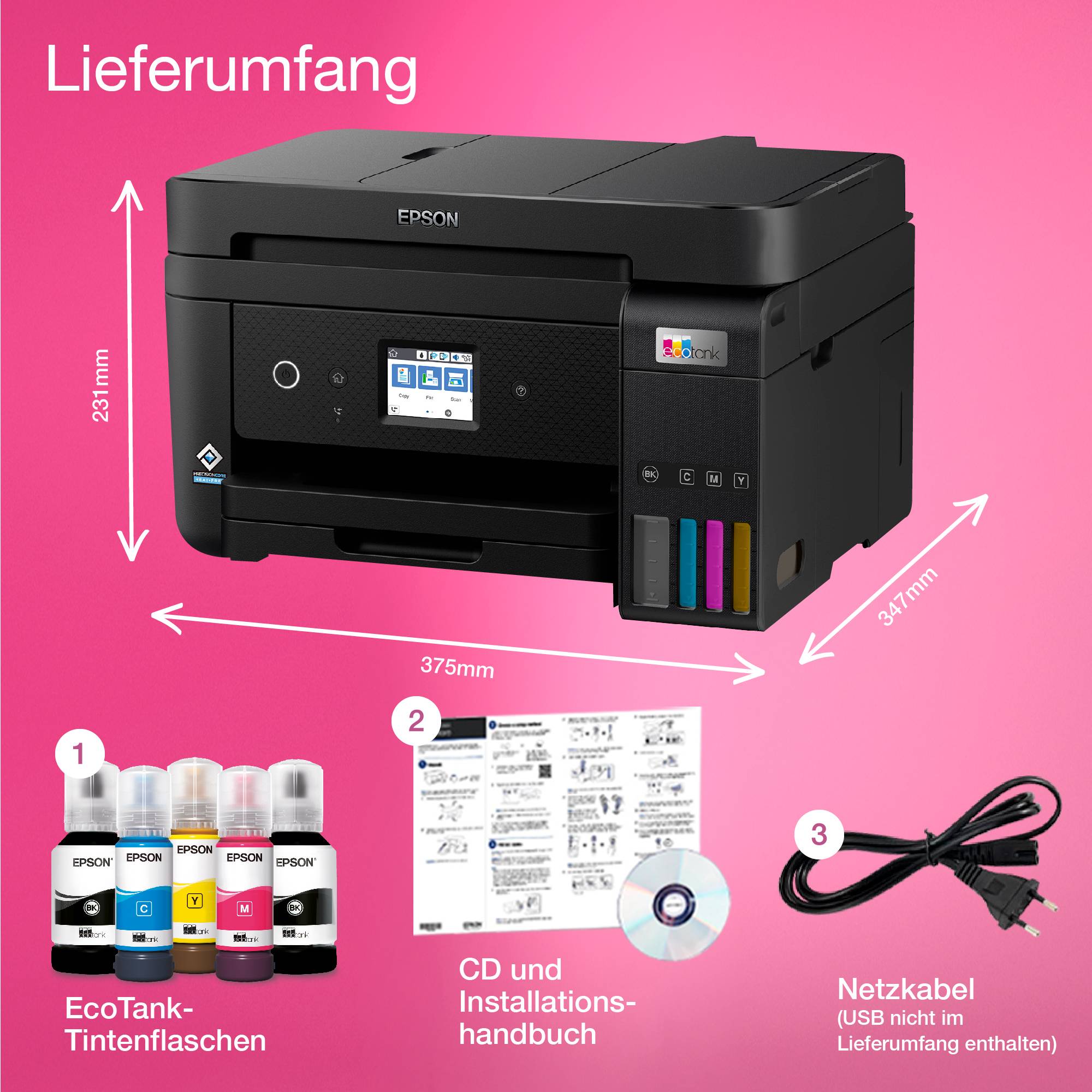 EcoTank ET-4850 - Multifunction Printer - Colour - Ink Jet - Refillabler - A4