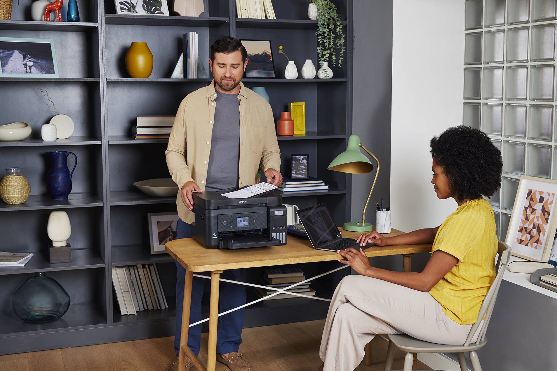 Epson EcoTank ET-4850 Multifunktionsdrucker A4 Drucker, Scanner, Kopierer, Fax ADF, Duplex, LAN, USB, WLAN, Tintentank-System;Schwarz