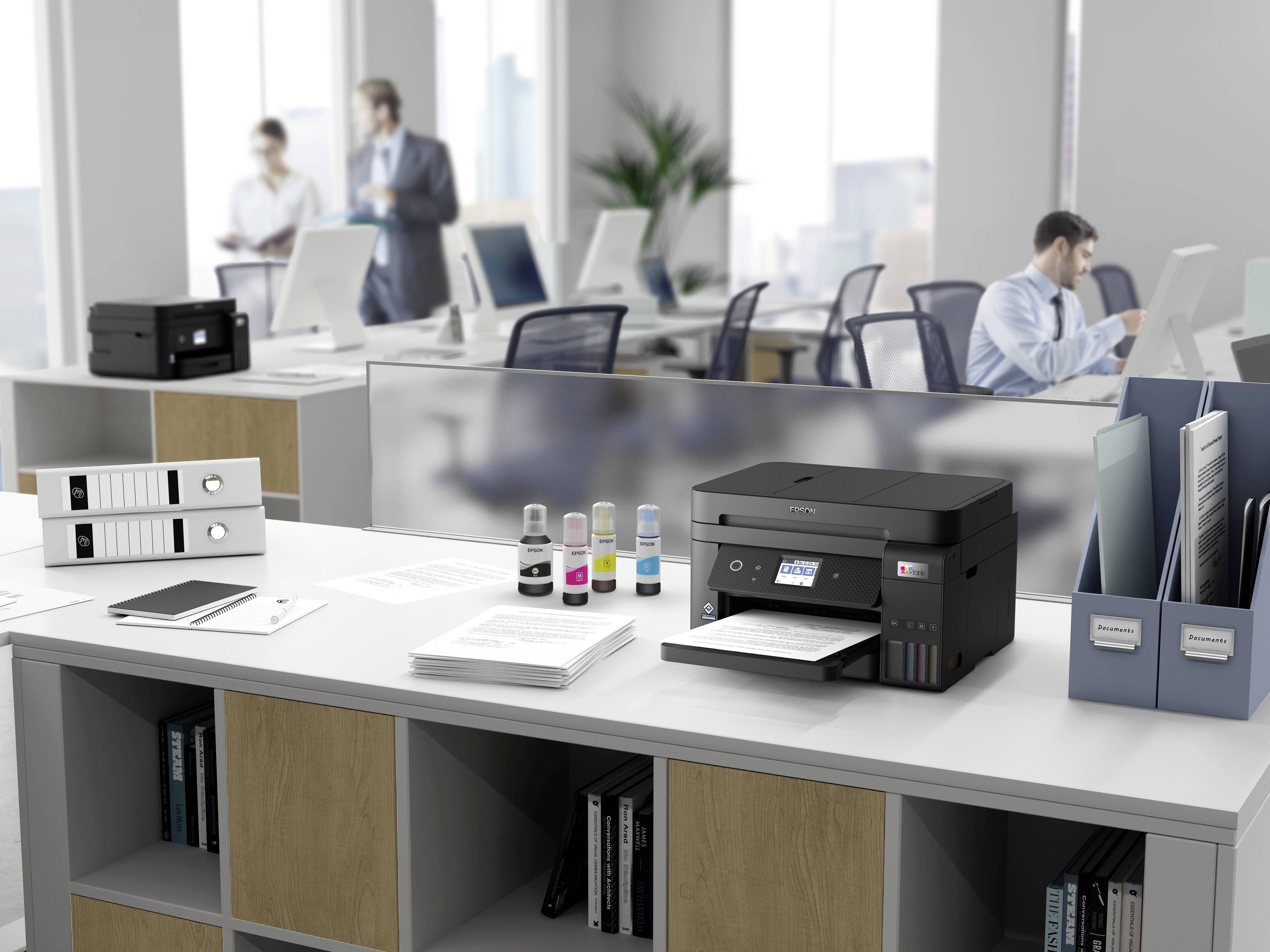 Epson EcoTank ET-4850 Multifunktionsdrucker A4 Drucker, Scanner, Kopierer, Fax ADF, Duplex, LAN, USB, WLAN, Tintentank-System;Schwarz