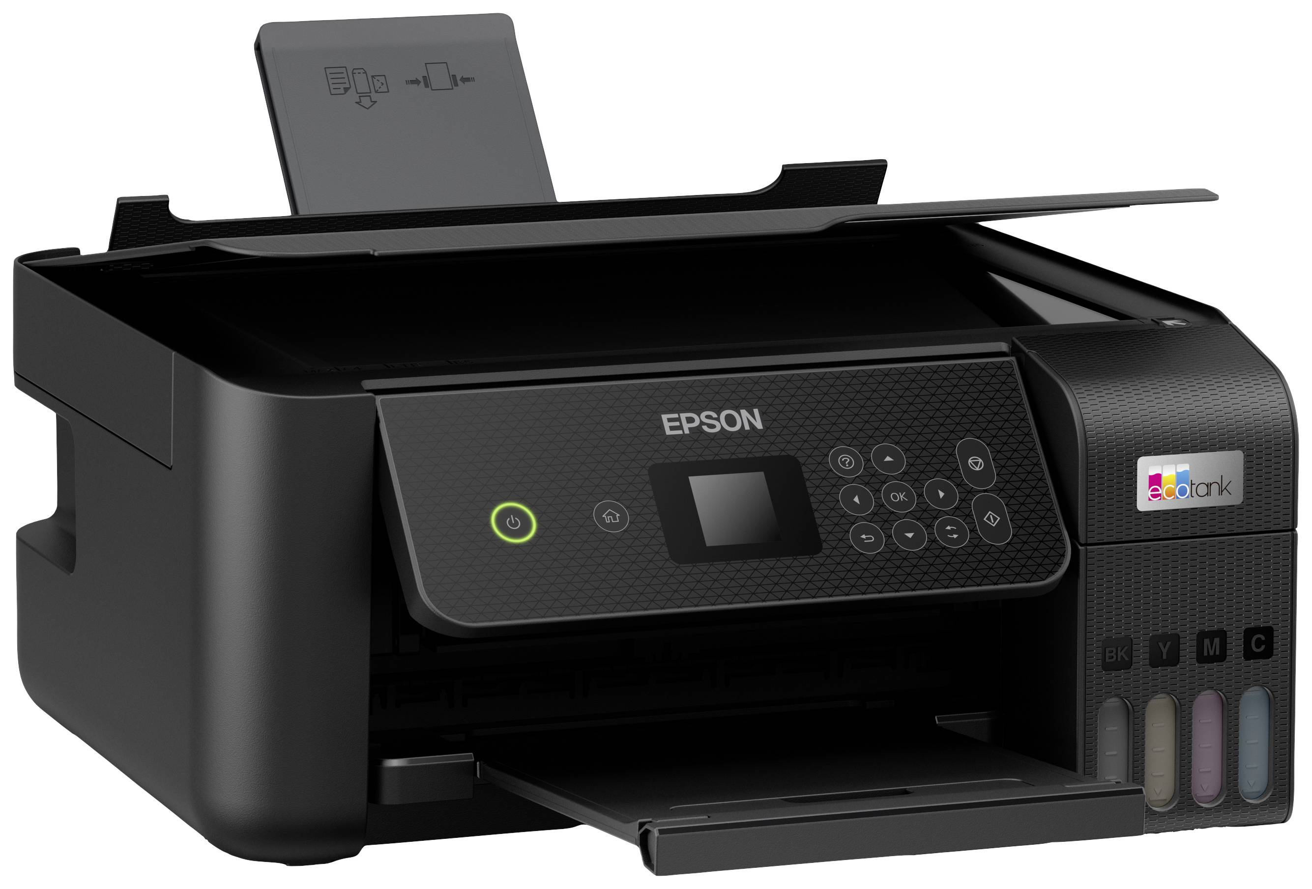Epson EcoTank ET-2820 Multifunktionsdrucker A4 Drucker, Scanner, Kopierer Duplex, Tintentank-System, USB, WLAN;Schwarz
