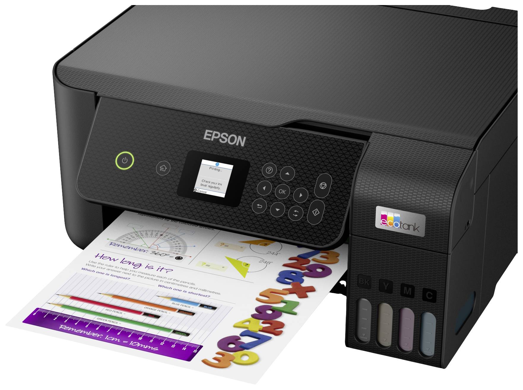 Epson EcoTank ET-2820 Multifunktionsdrucker A4 Drucker, Scanner, Kopierer Duplex, Tintentank-System, USB, WLAN;Schwarz
