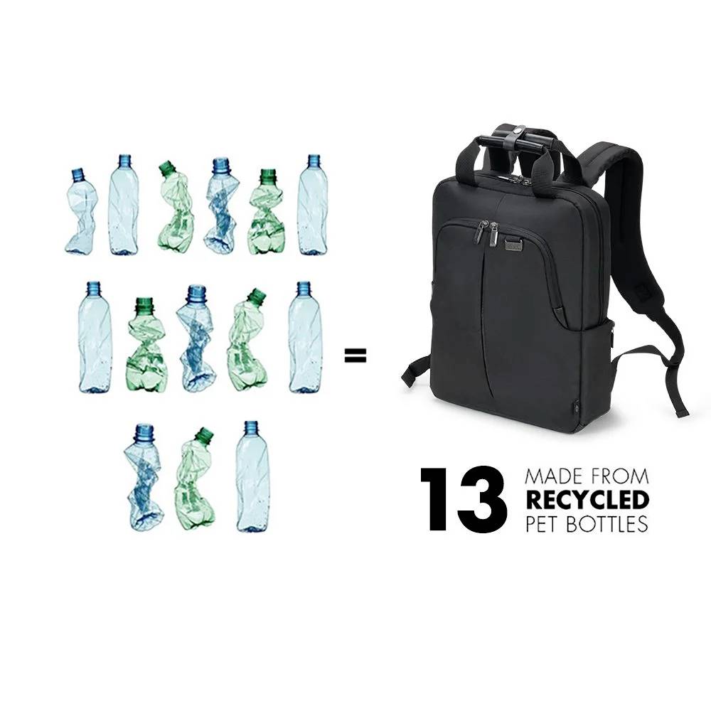 Dicota Notebook Rucksack Eco Slim PRO Passend für maximal: 35,8 cm (14,1") Schwarz