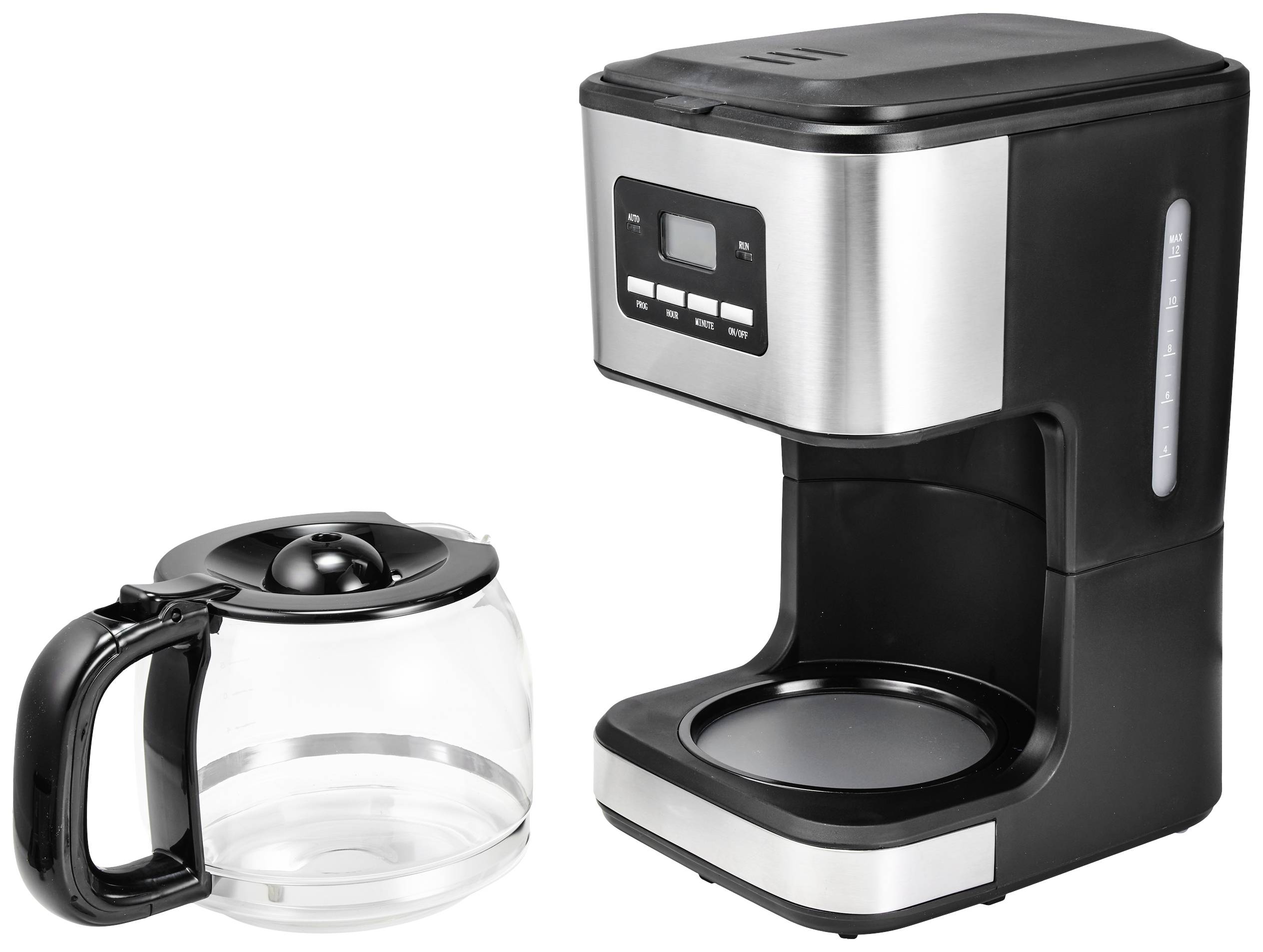 CM-SS002 Kaffeemaschine Silber-Schwarz Glaskanne