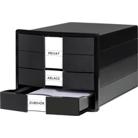 HAN IMPULS 1017-13 Schubladenbox Schwarz DIN A4, DIN C4 Anzahl der Schubfächer: 3 HAN IMPULS 1017-13 Schubladenbox Schwarz DIN A4, DIN C4 Anzahl der Schubfächer: 3