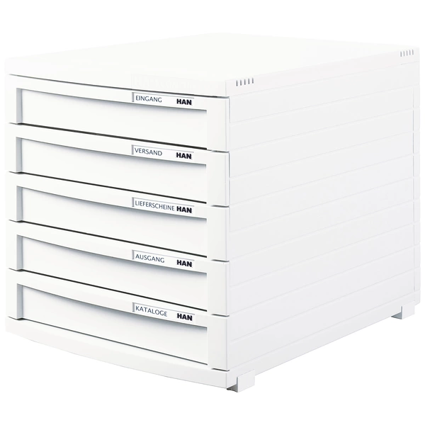 HAN CONTUR 1505-12 Schubladenbox Weiß DIN A4, DIN B4, DIN C4 Anzahl der Schubfächer: 5 HAN CONTUR 1505-12 Schubladenbox Weiß DIN A4, DIN B4, DIN C4 Anzahl der Schubfächer: 5