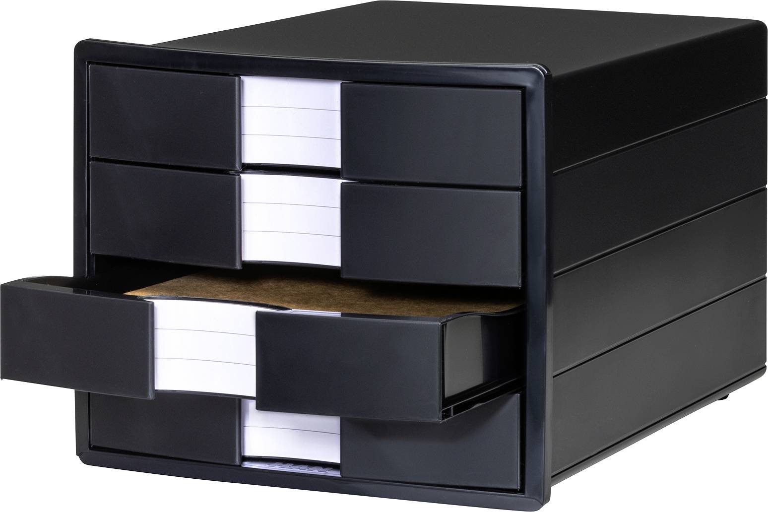 HAN IMPULS KARMA 10128-13 Schubladenbox Schwarz DIN A4, DIN C4 Anzahl der Schubfächer: 4