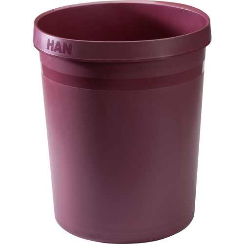 HAN GRIP KARMA 18198-17 Papierkorb 18l (Ø x H) 312mm x 350mm Recycling Kunststoff Öko-Rot