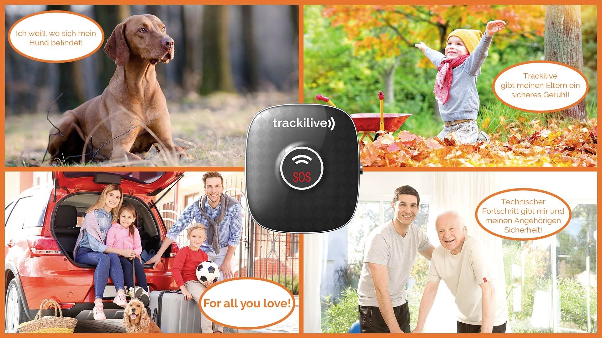 Trackilive TL-10 4G GPS Tracker Haustiertracker, Gepäckstücktracker, Multifunktionstracker, Persone