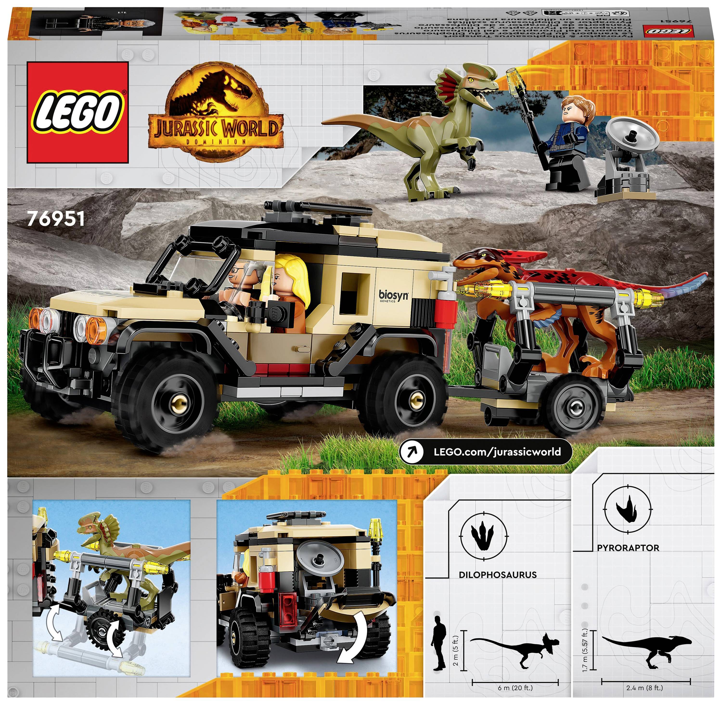 76951 LEGO® JURASSIC WORLD™ Pyroraptor & Dilophosaurus Transport