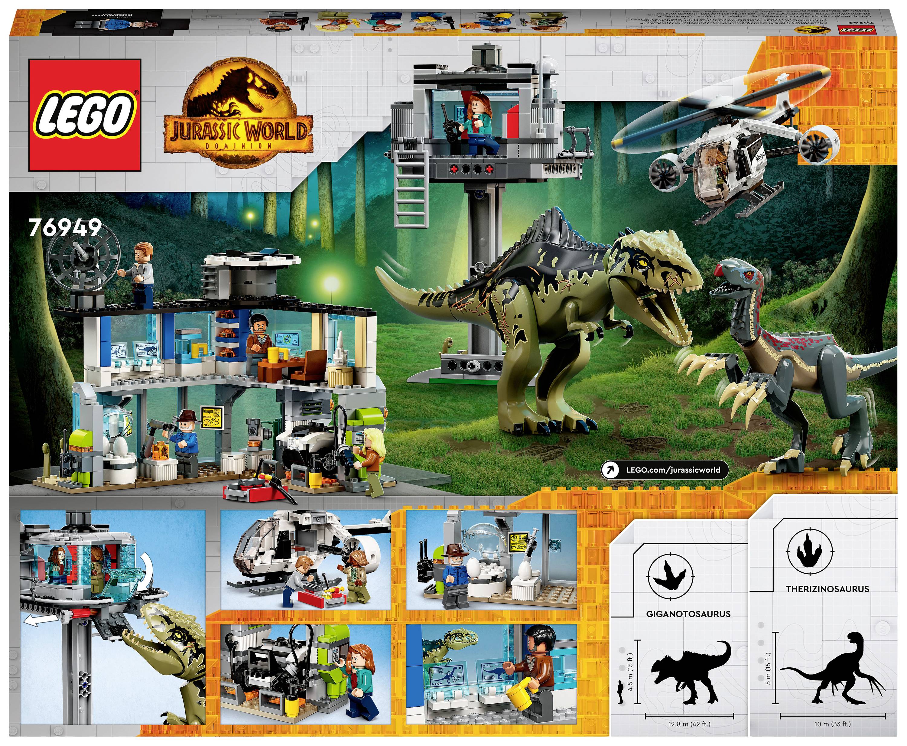 76949 LEGO® JURASSIC WORLD™ Giganotosaurus & Therizinosaurus Angriff