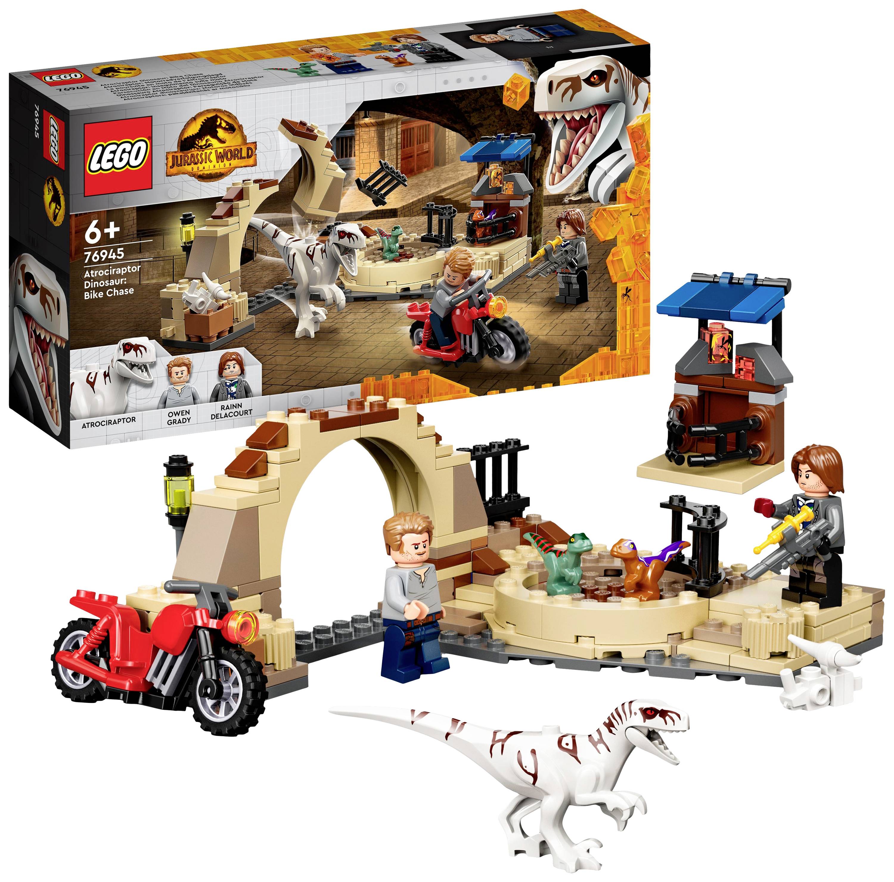 76945 LEGO® JURASSIC WORLD™ Atrociraptor: Motorradverfolgungsjagd