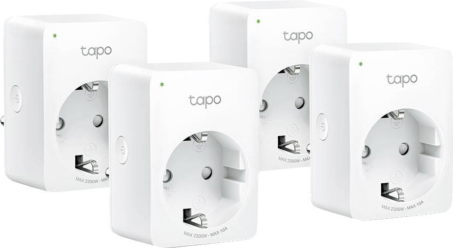 TP-LINK Tapo P100(4-pack) V1.2 Tapo P100(4-pack) V1.2 Bluetooth Funk-Steckdosen-Set 4teilig