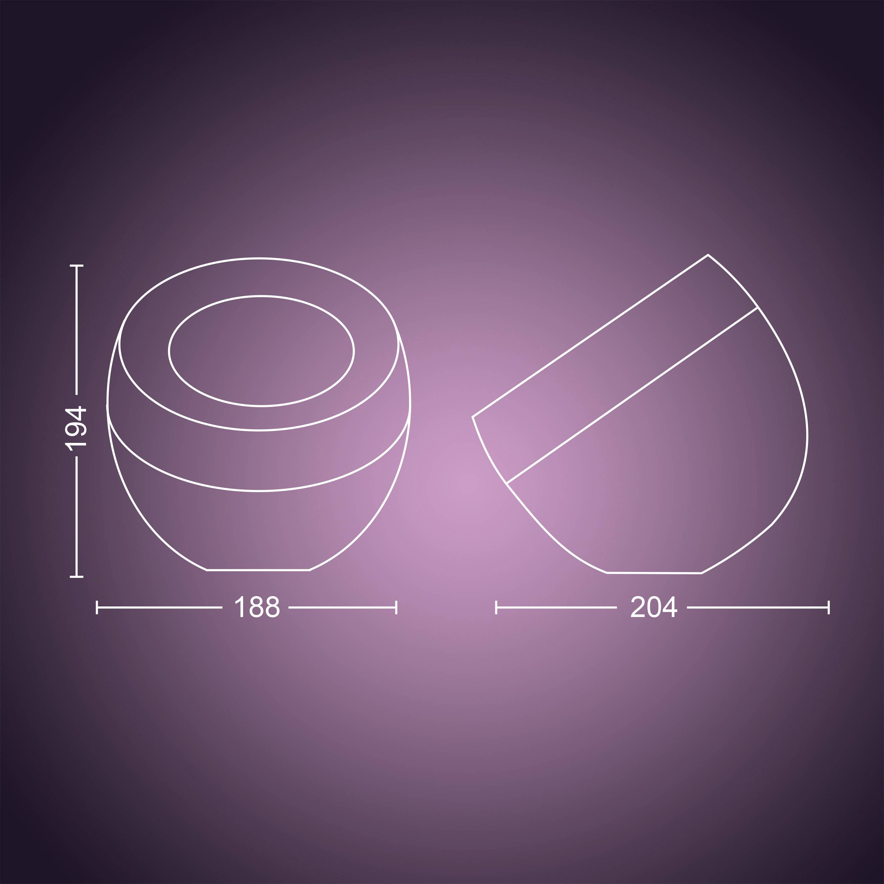 Philips Hue LED-Tischlampe 26454000 Iris LED fest eingebaut 8.1W RGBW