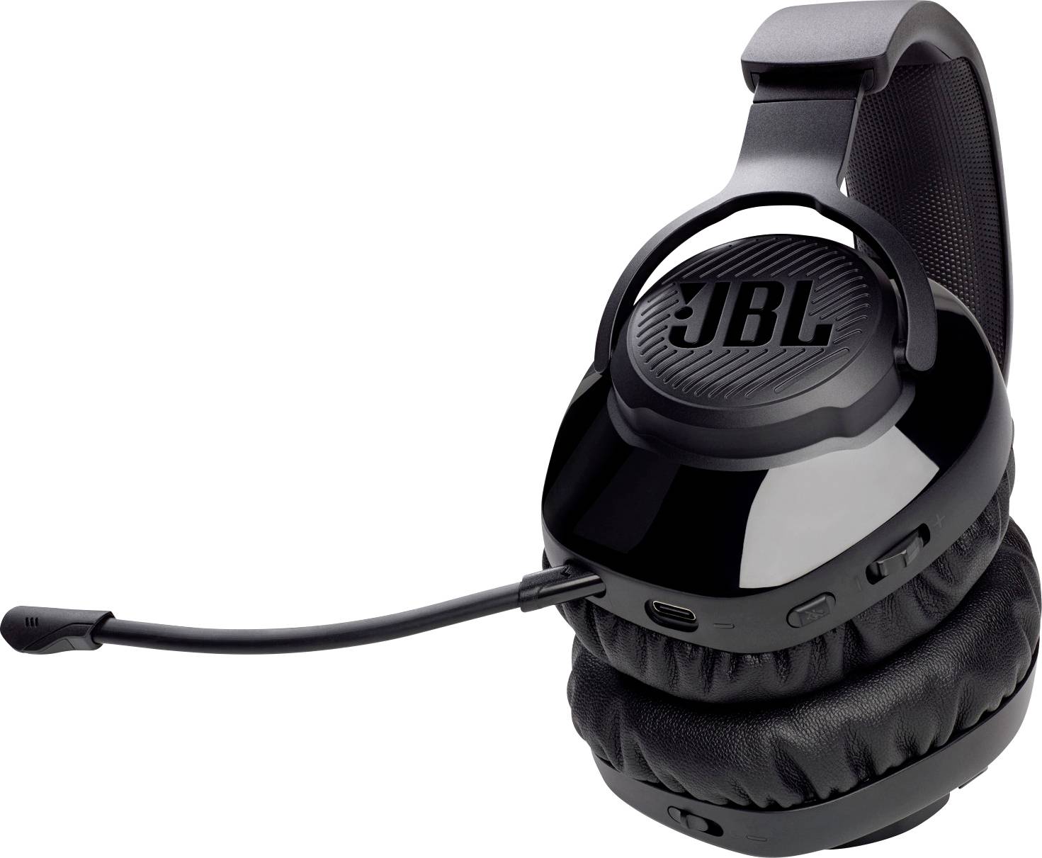 JBL Quantum 350 Wireless Over Ear Headset Funk Stereo Schwarz Mikrofon-Stummschaltung Gaming