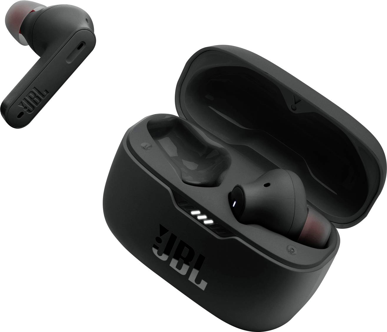 JBL TUNE 230NC TWS In Ear Kopfhörer Bluetooth® Schwarz Noise Cancelling Schweißresistent, Wasserbeständig, Batterieladeanzeige, Mikrofon-Stummsc