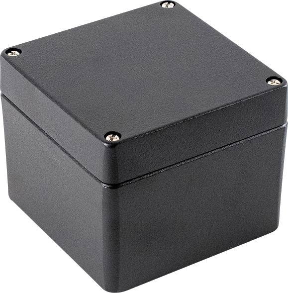 Hammond Electronics 1590Z080BK Hand-Gehäuse 100 x 100 x 80 Zinkdruckguss Schwarz 1St.