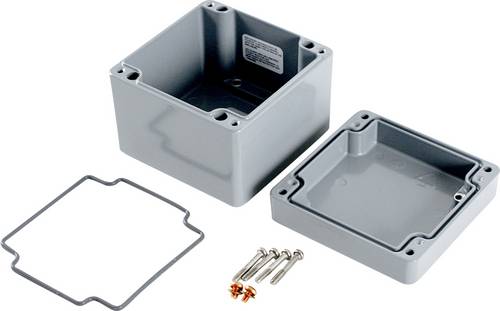 Hammond Electronics 1590Z080GY Hand-Gehäuse 100 x 100 x 80 Zinkdruckguss Grau 1 St.