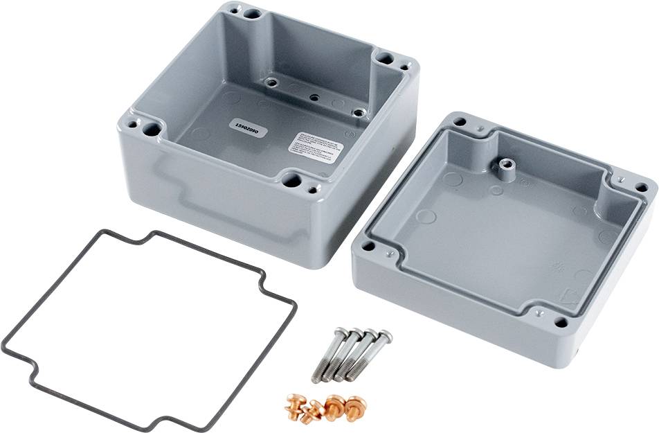 Hammond Electronics 1590Z090GY Hand-Gehäuse 140 x 140 x 90 Zinkdruckguss Grau 1 St.