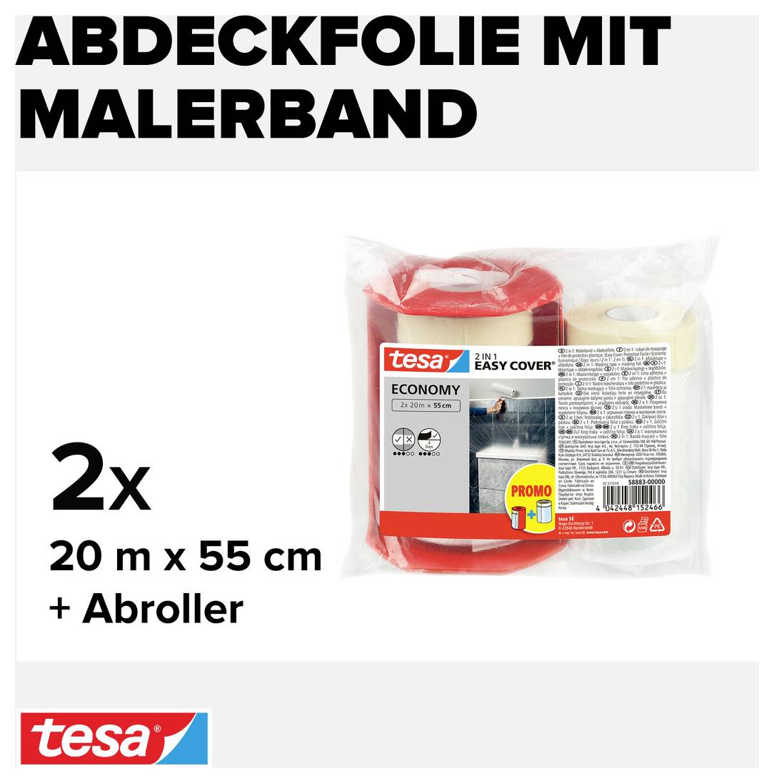 Tesa Easy Cover Economy 58883-00000-02 Abdeckfolie (L x B) 33m x 550mm 1 Set