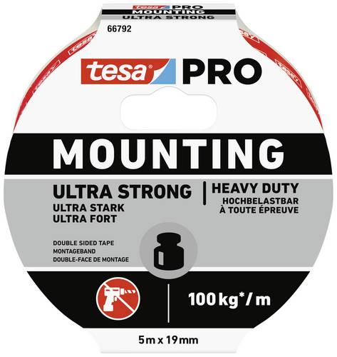 Tesa Mounting PRO Ultra Strong 66792-00001-00 Montageband Weiß (L x B) 5 m x 19 mm 1 St.