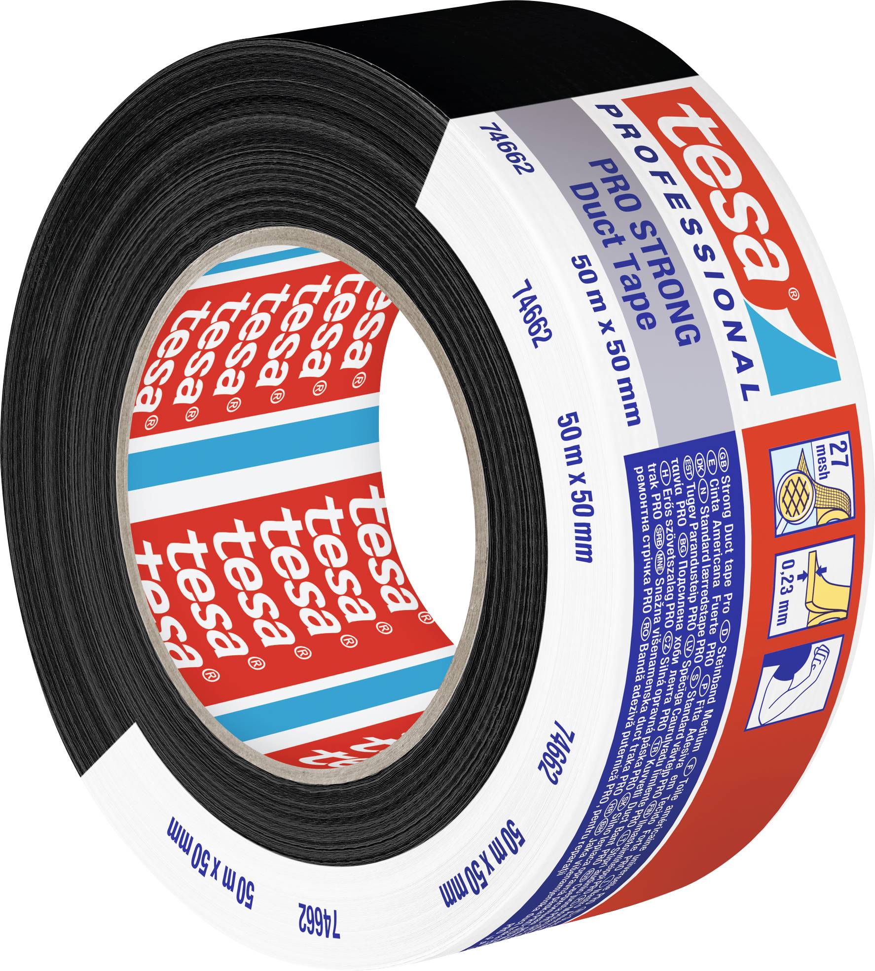 Tesa Duct Tape Pro-Strong 66462-00002-00 Reparaturband Schwarz (L x B) 50m x 50mm 1St.