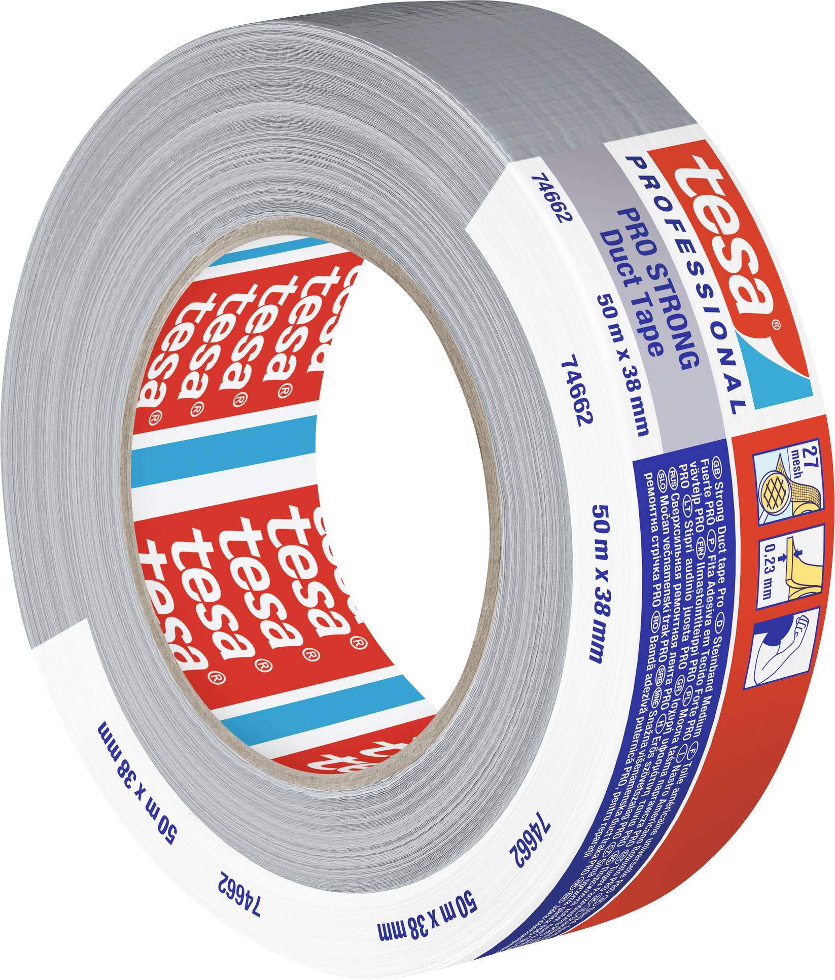 Tesa Duct Tape Pro-Strong 66462-00004-00 Reparaturband Grau (L x B) 50m x 38mm 1St.