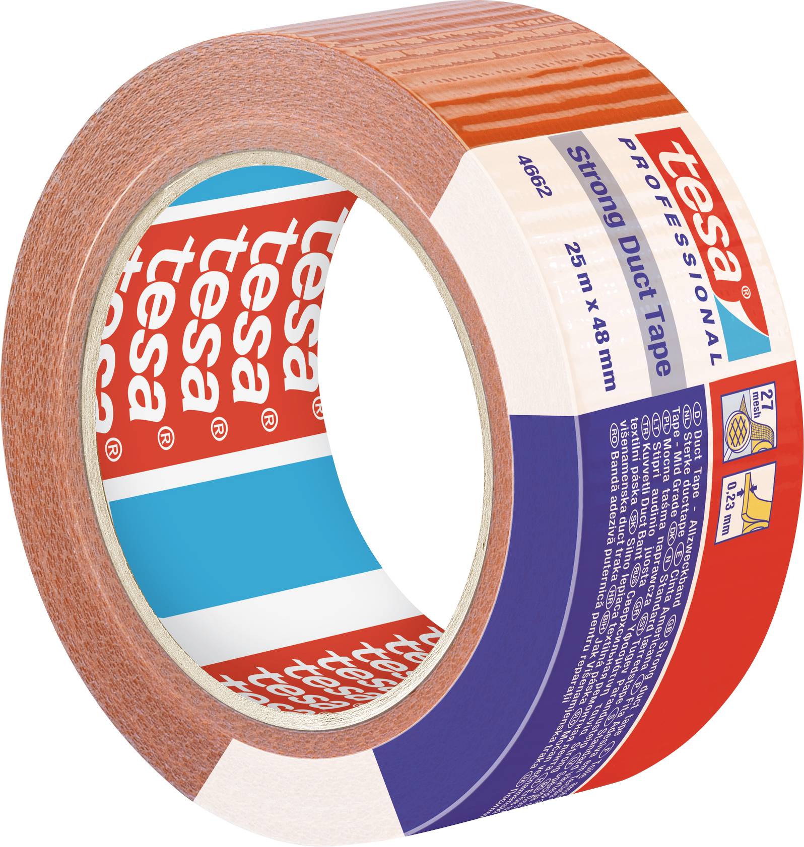 Tesa Duct Tape STRONG 04662-00195-01 Reparaturband Orange (L x B) 25m x 48mm 1St.