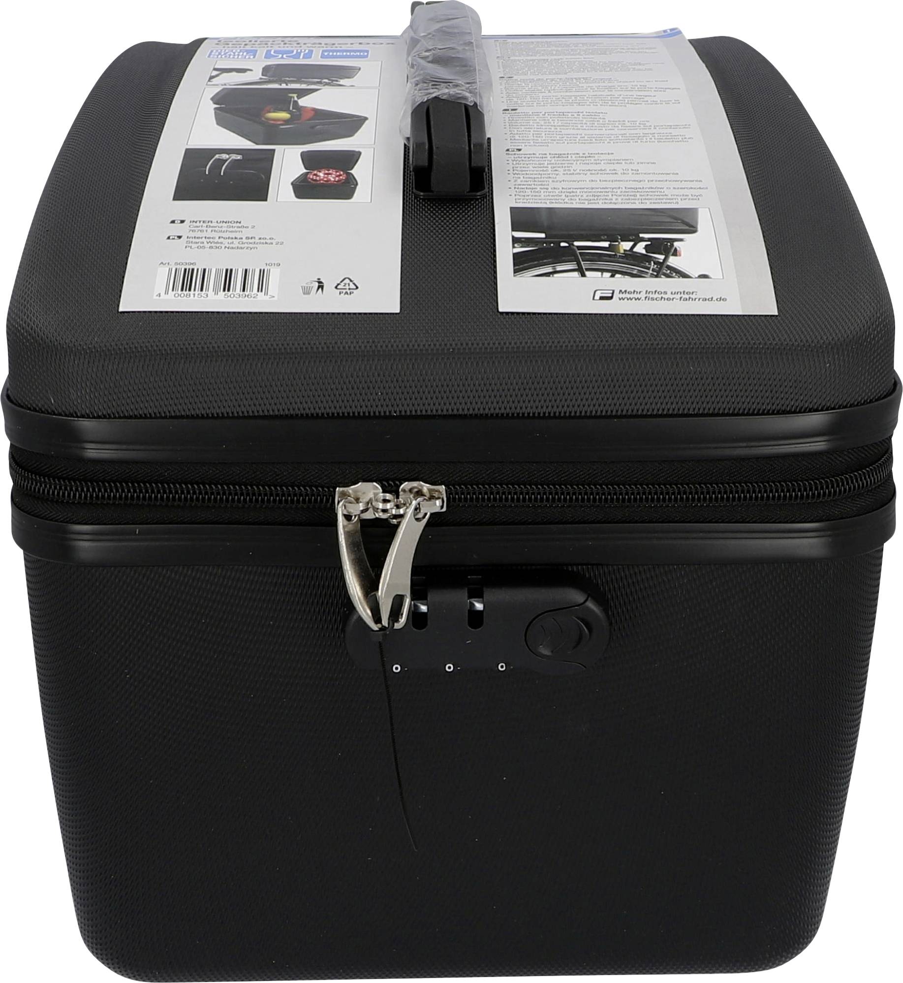 FISCHER FAHRRAD Fahrrad-Kühlbox Passiv Schwarz 19l