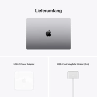 Apple MacBook Pro 14 (M1 Pro, 2021) 36.1cm (14.2 Zoll) M1 Pro 8‑Core CPU 16GB RAM 512GB SSD M1 Pro 14‑Core GPU Space Grau Apple MacBook Pro 14 (M1 Pro, 2021) 36.1cm (14.2 Zoll) M1 Pro 8‑Core CPU 16GB RAM 512GB SSD M1 Pro 14‑Core GPU Space Grau