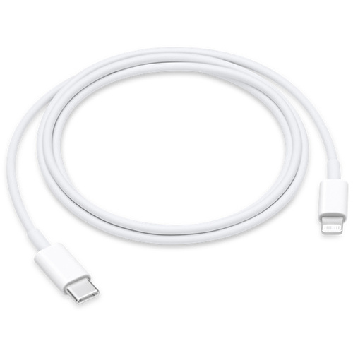 Apple iPad, iPhone, iPod, iMac, MacBook, MacPro Anschlusskabel [1x USB-C® Stecker - 1x Lightning-Stecker] 1.00m Weiß